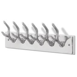 Berkfield Home Aluminium Wardrobe Hook Coat Rack Hat/Tie Hanger Silver - thumbnail 1
