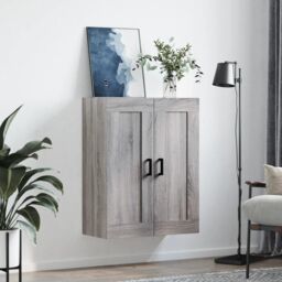 Berkfield Home Wall Mounted Cabinet Grey Sonoma 69.5x34x90 cm Engineered Wood - thumbnail 3