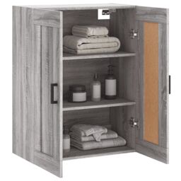 Berkfield Home Wall Mounted Cabinet Grey Sonoma 69.5x34x90 cm Engineered Wood - thumbnail 5