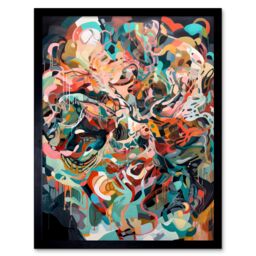 "Artery8 Wall Art Print Henri Matisse Inspired Abstract Shapes Art Framed in Black - Size: W12"" x H16""" - thumbnail 1