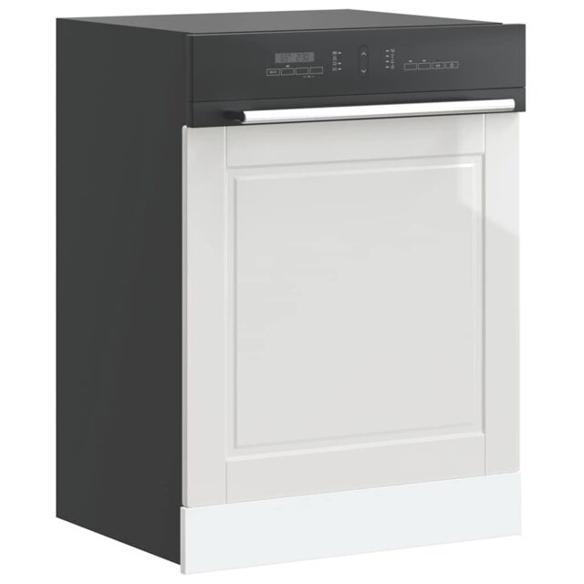 Berkfield Home Dishwasher Panel Porto High Gloss White 60x1.5x67 cm Engineered Wood - image 1