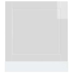 Berkfield Home Dishwasher Panel Porto High Gloss White 60x1.5x67 cm Engineered Wood - thumbnail 4