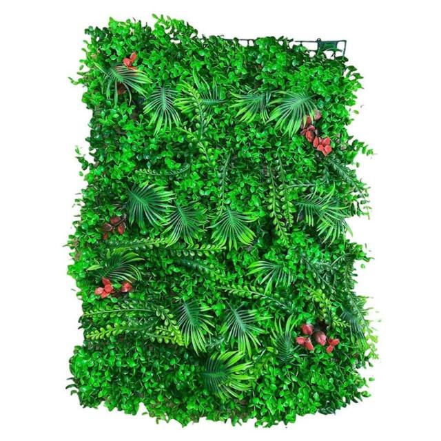 SPETLEK 1PCS Artificial Greenery Wall Hedge Grass Fence in Green - Size: 0.6m2 - image 1
