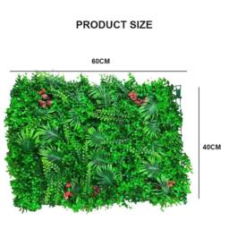 SPETLEK 1PCS Artificial Greenery Wall Hedge Grass Fence in Green - Size: 0.6m2 - thumbnail 5