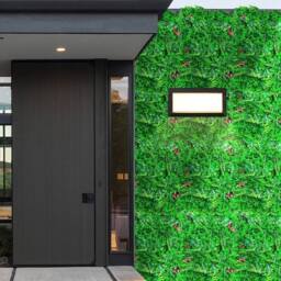SPETLEK 1PCS Artificial Greenery Wall Hedge Grass Fence in Green - Size: 0.6m2 - thumbnail 4