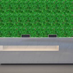 SPETLEK 1PCS Artificial Greenery Wall Hedge Grass Fence in Green - Size: 0.6m2 - thumbnail 3