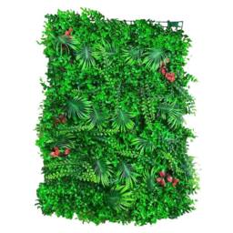 SPETLEK 1PCS Artificial Greenery Wall Hedge Grass Fence in Green - Size: 0.6m2 - thumbnail 1