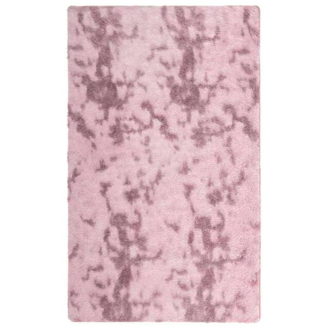 Berkfield Home Shaggy Rug High Pile NAVARRA Dusty Pink 80x150 cm Polyester - Size: Medium - image 1