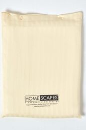 Homescapes Egyptian Cotton Satin Stripe Flat Sheet 330 Thread Count in Bright Yellow - Size: Single Flat - thumbnail 5
