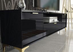 Creative Furniture Goldline Gloss TV Unit 200cm - Sleek Full-Gloss Design in White or Black - thumbnail 3
