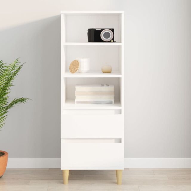 Berkfield Home Highboard White 40x36x110 cm Engineered Wood - Size: 40 x 36 x 110 cm - image 1