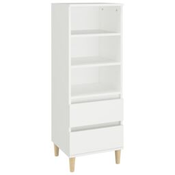 Berkfield Home Highboard White 40x36x110 cm Engineered Wood - Size: 40 x 36 x 110 cm - thumbnail 2