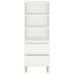 Berkfield Home Highboard White 40x36x110 cm Engineered Wood - Size: 40 x 36 x 110 cm - thumbnail 3