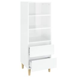 Berkfield Home Highboard White 40x36x110 cm Engineered Wood - Size: 40 x 36 x 110 cm - thumbnail 4