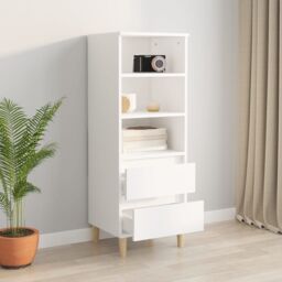 Berkfield Home Highboard White 40x36x110 cm Engineered Wood - Size: 40 x 36 x 110 cm - thumbnail 6