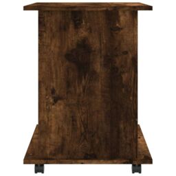 Berkfield Home Rolling Cabinet Smoked Oak 60x45x60 cm Engineered Wood in Brown - Size: 60 x 45 x 60 cm - thumbnail 6