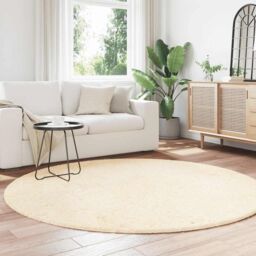 Berkfield Home Shaggy Rug High Pile NAVARRA Cream 200x200 cm Polyester - Size: Medium - thumbnail 3