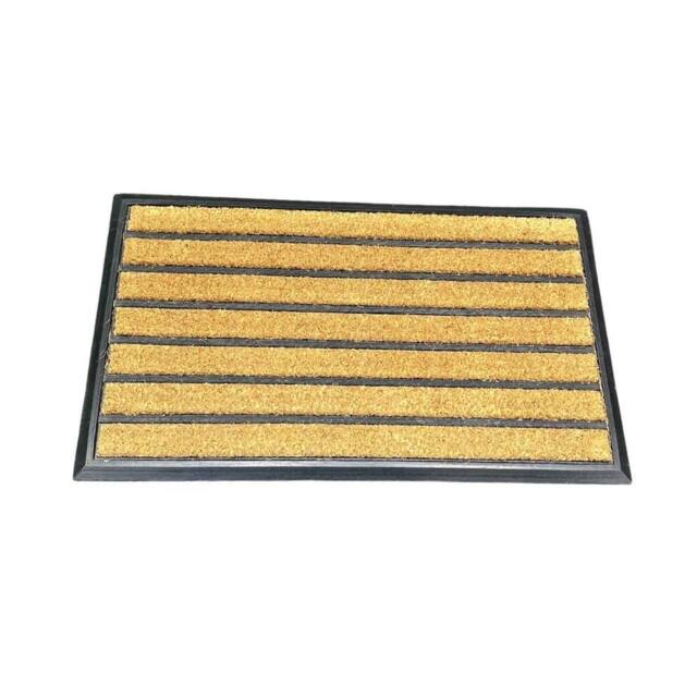 VOGREX Patterned Entrance Door Mat Rubber & Coir 45cm x 75cm Mat - Size: 100 cm diameter