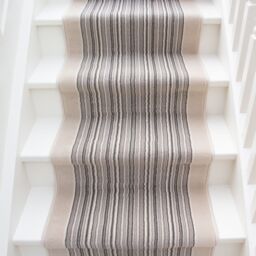 Kukoon Beige Striped Cut to Measure Stair Carpet Runner Rug 70cm Wide - Size: 70 cm x 1680 cm - thumbnail 5