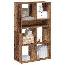 Berkfield Home Book Cabinet Old Wood 66x31x112 cm Engineered Wood - Size: 66 x 31 x 112 cm - thumbnail 2