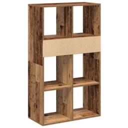 Berkfield Home Book Cabinet Old Wood 66x31x112 cm Engineered Wood - Size: 66 x 31 x 112 cm - thumbnail 6