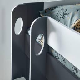 Bedmaster Olly Storage Bunk Bed With Drawer With Pocket Mattresses in Grey - Size: Single - thumbnail 3
