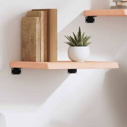 Berkfield Home Wall Shelf 40x40x(2-4) cm Untreated Solid Wood Oak in Light Oak - thumbnail 2