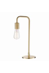 Netlighting Rubens 1 Light Table Lamp Satin Brushed Gold Plate E27