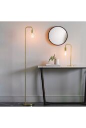 Netlighting Rubens 1 Light Table Lamp Satin Brushed Gold Plate E27 - thumbnail 5