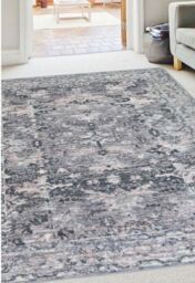 THE RUGS Maestro Collection Vintage Design Rug in Grey & Pink - 3118 GB22 - Size: 80 cm x 150 cm - thumbnail 1