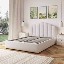 Artemis Home Ranson Fabric 150cm Kingsize Ottoman Bed Frame with Storage - Beige - Size: King - thumbnail 3