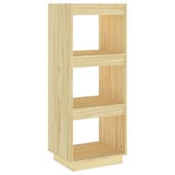Berkfield Home Book Cabinet/Room Divider 40x35x103 cm Solid Pinewood in Light Brown - Size: 40 x 35 x 103 cm - thumbnail 1