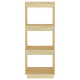Berkfield Home Book Cabinet/Room Divider 40x35x103 cm Solid Pinewood in Light Brown - Size: 40 x 35 x 103 cm - thumbnail 5