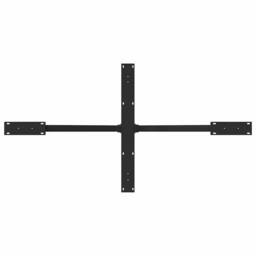 Berkfield Home Modern Dining Table Leg Spider Shape Black 150x78x(72-73) cm Steel - thumbnail 5