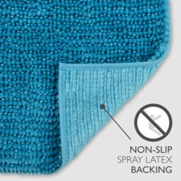Allure Bath Fashions Velvet Chenille Bobble Bath Mat Non-Slip in Turquoise - thumbnail 3