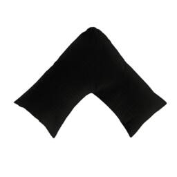Snug City Microfibre Soft Touch V Shape Satin Stripe Pillowcase in Black - thumbnail 2