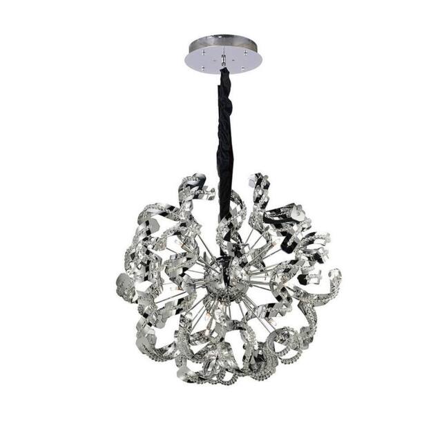 Netlighting Esme Pendant 12 Light G4 Polished ChromeCrystal NOT LEDCFL Compatible in Grey - image 1