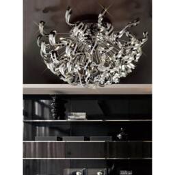 Netlighting Esme Pendant 12 Light G4 Polished ChromeCrystal NOT LEDCFL Compatible in Grey - thumbnail 3