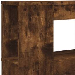 Berkfield Home LED Headboard Smoked Oak 220x18.5x103.5 cm Engineered Wood in Brown - thumbnail 9