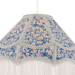 Happy Homewares Classic Handmade Victorian Empire Lamp Shade in Soft Cotton with Tassels - Size: 12 inches - thumbnail 3