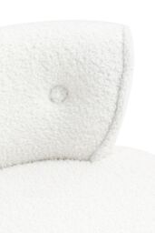 Living and Home Teddy Fleece Dressing Table Stool with Iron Legs in White - thumbnail 9