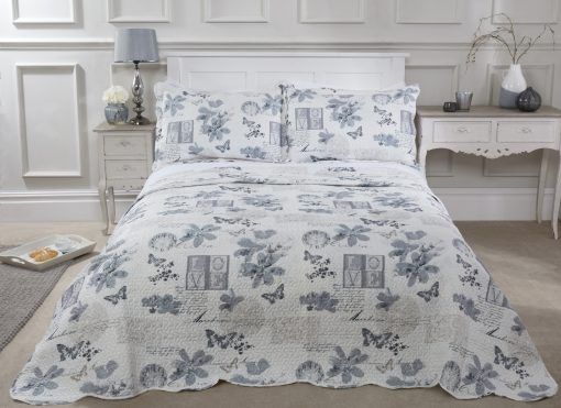 New Edge Blinds Hemmingway Bedspread in Grey - Size: King - image 1