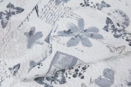 New Edge Blinds Hemmingway Bedspread in Grey - Size: King - thumbnail 4