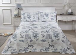 New Edge Blinds Hemmingway Bedspread in Grey - Size: King