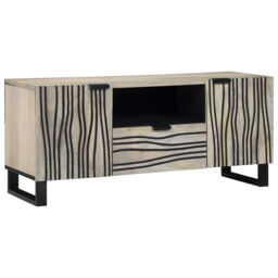 Berkfield Home Media Storage Cabinets & Racks with Drawer with Shelf with Storage with Door White & Black - thumbnail 1
