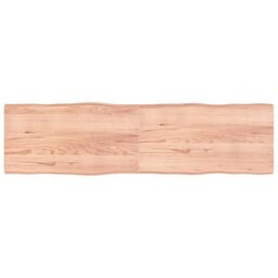 Table Top Light Brown 220x60x(2-6)cm Treated Solid Wood Live Edge
