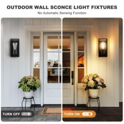 Harper Living Modern Clear Glass Outdoor Wall Light in Black - thumbnail 3