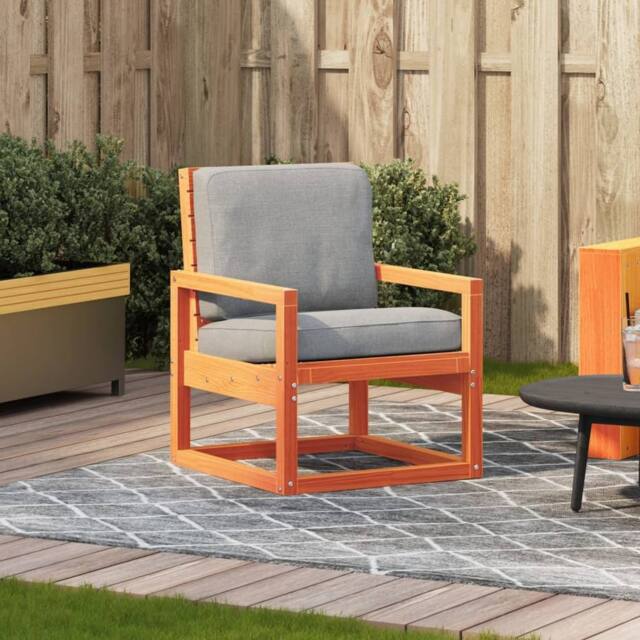Berkfield Home Beautiful Garden Chair Wax Brown 57.5x63x76 cm Solid Wood Pine - image 1