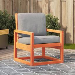 Berkfield Home Beautiful Garden Chair Wax Brown 57.5x63x76 cm Solid Wood Pine - thumbnail 2