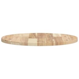 Berkfield Home Table Top Round √ò50x2 cm Solid Wood Acacia in Brown - Size: 50x2 cm - thumbnail 6